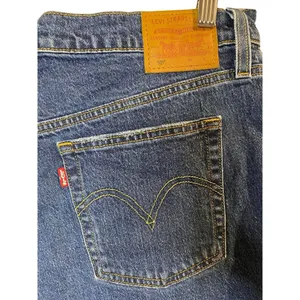 Levi's 501 Big E Women's Button Fly High Rise Denim‎ Blue Jean Shorts Size 34 thumbnail 4