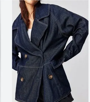 Free People Denim Car Denim Jacket. Size medium thumbnail 1