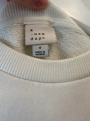 A New Day White Puff Sleeve Sweater thumbnail 2