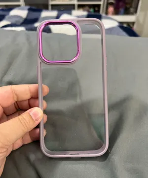 iPhone 14 Pro phone case clear with purple thumbnail 1