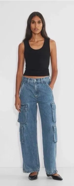 Denim Forum Aritzia The '90s Millie Hi-Rise Cargo Jean Size 25 thumbnail 1