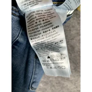 Women's LEVI'S 721 High Rise Skinny Cropped Jeans Size 32 Zip Blue Fringe‎ thumbnail 14