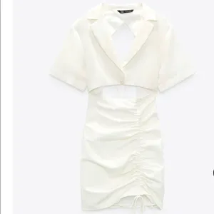 Zara NEW CUT OUT STRETCHY LINEN BLEND DRESS thumbnail 3