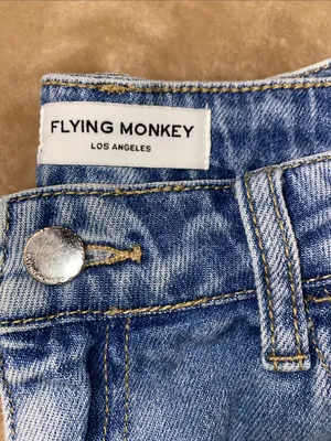 Vervet Flying Monkey High Rise Flare Light Wash Flare Jeans thumbnail 3