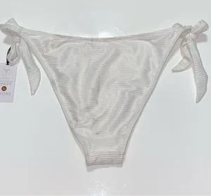 Shade & Shore NWT White Tie-Side Bikini Bottom thumbnail 4