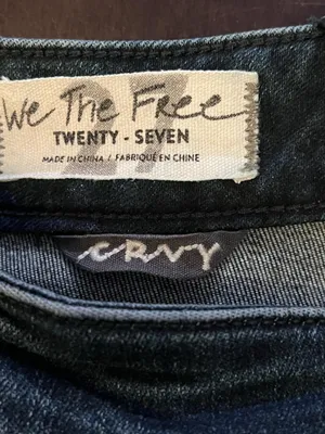 We The Free Curvy Flare Jeans Womens 27 High Rise Medium Wash Blue Frayed Denim thumbnail 8