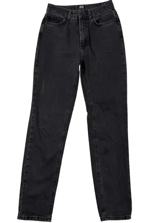 BDG Urban Outfitters Mom Jeans High Rise Black Wash Womens 25‎ Straight Leg thumbnail 1