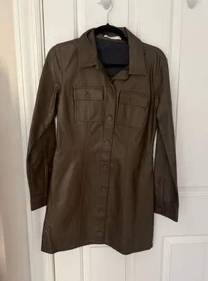 Oak and fort brown leather dress thumbnail 1