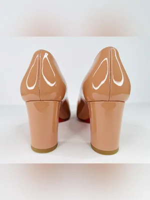 Christian Louboutin Cadrilla 70mm Block Heel Nude Patent Leather Pumps EU 36.5 thumbnail 4