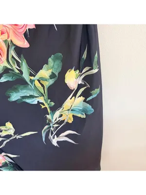 Anthropologie Halter Slip Floral Midi Dress thumbnail 5