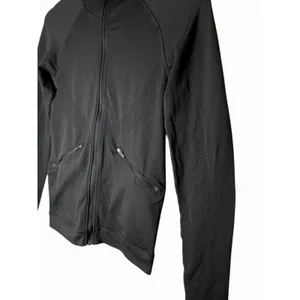 Lululemon Seamless Ventilate Jacket Black Hooded Full Zip Running Gym Womens 6 thumbnail 7