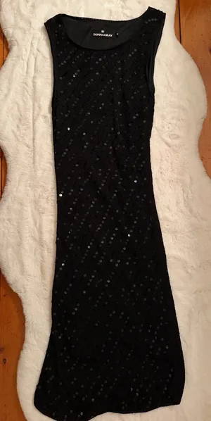 Black Sparkle Maxi Dress Size M thumbnail 1
