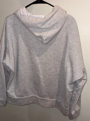 White Fox Boutique Light Gray Zip-Up Hoodie thumbnail 2