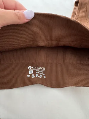 Amazon Brown Ribbed Seamless Workout Set thumbnail 3