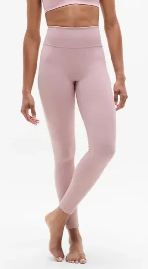 Athleta M Intuition Ultra High Rise Cotton Legging Pebble Pink Medium Regular thumbnail 1
