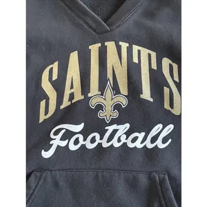New Orleans Saints Football NFL V-Neck Pullover Hoodie‎ Women's Size-M thumbnail 2