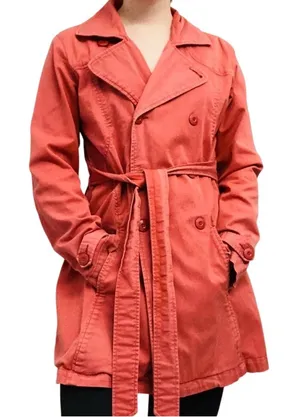 Patagonia Women's Trench Coat Button Up Organic Cotton Preppy Academia Size XS‎ thumbnail 1