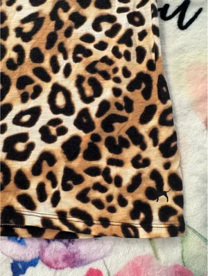 PINK short-sleeve t-shirt with a classic leopard print Size M thumbnail 3