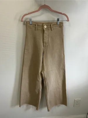 Zara The Marine Straight Jeans Tan thumbnail 4