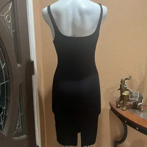 Zara black midi dress thumbnail 6