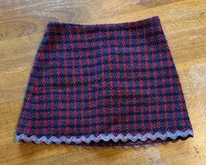 English Factory Red and Black Plaid Mini Skirt thumbnail 1