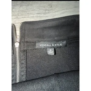 Kendall + Kylie Black Faux Suede Asymmetrical Wrap Mini Skort Size Small Y2K thumbnail 4