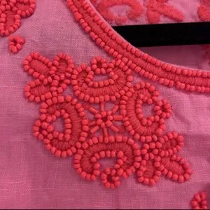 Lilly Pulitzer Pink and Red Embroidered Pajama Set thumbnail 2
