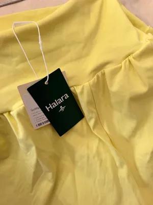 Halara XL yellow shorts Womens Yellow Athletic High-Waisted Skort XL Long Nylon thumbnail 4
