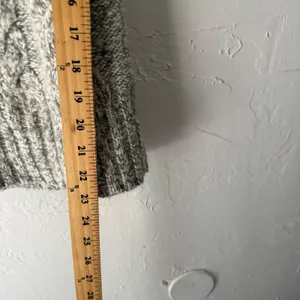 Anthropologie Kimchi‎ Blue Cable Knit Gray Sweater Sm Preppy Gilmore Girls thumbnail 6