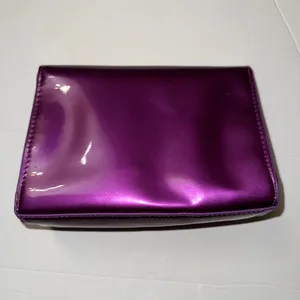 Authen Marc Jacobs Cosmetic Bag w/Lining Glossy Purple & Green. 7x5x2 thumbnail 9