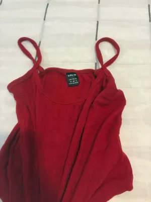 Red Shein Cropped Tank Top thumbnail 2