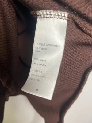 Naked Wardrobe Brown Ribbed Tank Top Bodysuit thumbnail 7