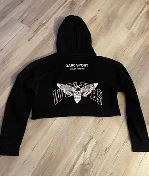 Darc Sport Cropped Hoodie 100% Cotton Wolves logo thumbnail 1