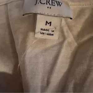 J.Crew Factory White Swiss Dot Top‎ Women’s Size Medium Puff Sleeve Pullover Tee thumbnail 3