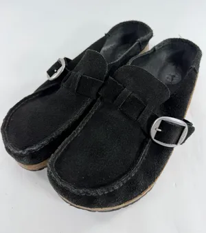 Birkenstock Buckley Black Suede Clogs Mule Shoes EU 41 Narrow thumbnail 1