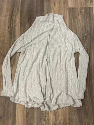 Free People We The Free Lover Rib Thermal Sweater w Split Back Women’s Medium thumbnail 4
