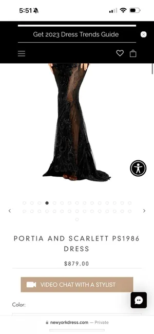 Portia And Scarlett Black Gown thumbnail 4