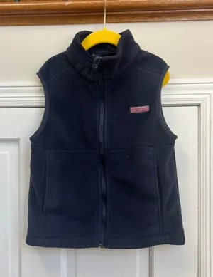 Vineyard‎ Vines kids small Navy Full Zip Sleeveless Fleece Vest thumbnail 1