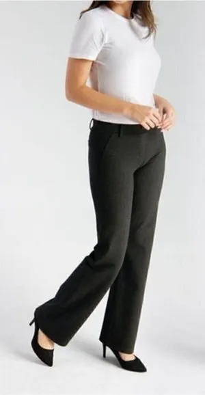 Betabrand Petite Dark Gray‎ Boot Cut Classic Yoga Dress Pants SP thumbnail 1