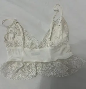 Isabelle’s Cabinet White Lace Crop Top thumbnail 2