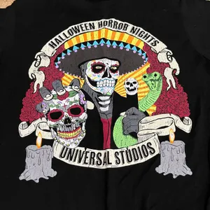 Halloween Horror Nights Day of the Dead Skeletons Universal 2022 Tee Sz M thumbnail 1