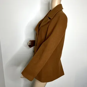 Old Navy Wool Brown Button Peacoat thumbnail 2