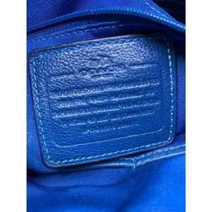 Coach Medium W Adjustable Strap Blue Leather Cross thumbnail 10