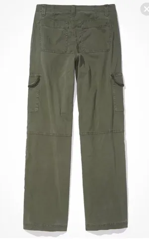 American Eagle Dreamy Drape Stretch Super High-Waisted Cargo Baggy Wide-Leg Pant thumbnail 3