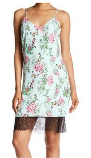 NWT Adelyn Rae Lydia Woven Printed Slip Dress Large Light Blue Size L thumbnail 1