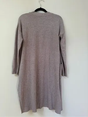 Debut Taupe Long Open Cardigan Sweater NWT thumbnail 2
