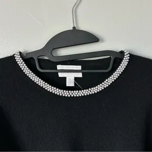 Charter Club 2 Ply 100% Cashmere Pearl Trim Sweater XL Chic Timeless Classic thumbnail 2