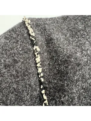 Hem & Thread Contrast Trim Relaxed Long Sleeve Top Charcoal Size Small NWT thumbnail 4