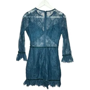 Lovers + Friends Shimmer Cutout Lace Mini Dress Holiday New Years XS thumbnail 6