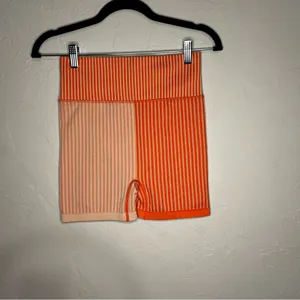 Free People Movement Striped‎ Mixing Papaya Color Block Orange Athletic Shorts thumbnail 8